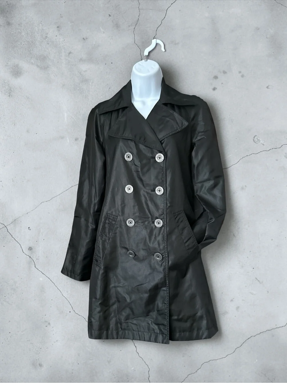 Michael Kors Black Double-Breasted Trench Coat XS